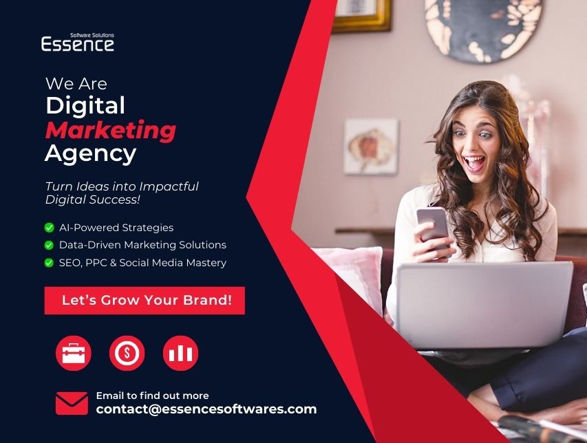 Essence Software Solutions - Digital Marketing Agency offering AI-powered strategies, data-driven marketing solutions, and expertise in SEO, PPC, and social media marketing. Professional digital marketing services for brand growth.